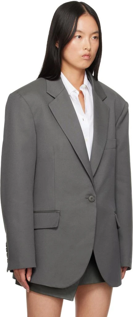 The Frankie Shop Khaki Lyra Oversized Blazer 2