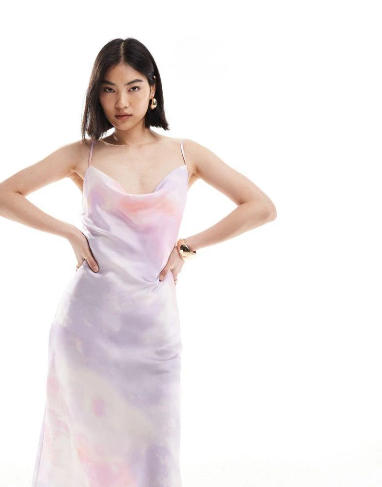Hugo Boss Boss cami slip dress in lilac print 2