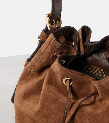 Prada Small suede bucket bag 3