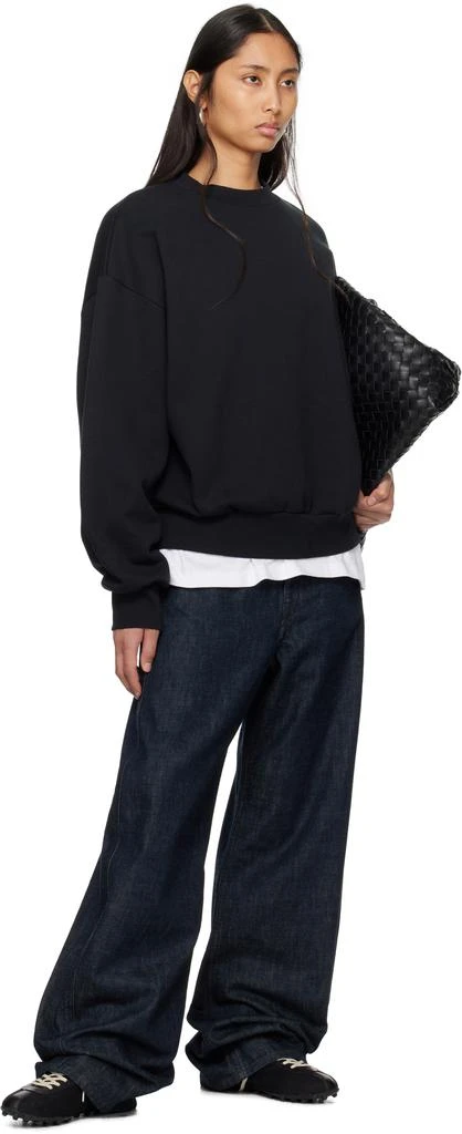 Essentials Black Classic Crewneck Sweatshirt 5