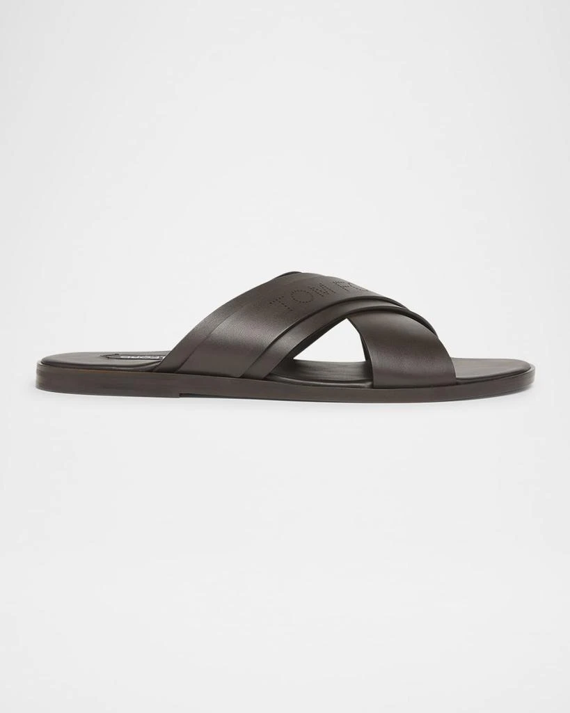 Tom Ford Men's Preston Smooth Leather Slide Sandals 1