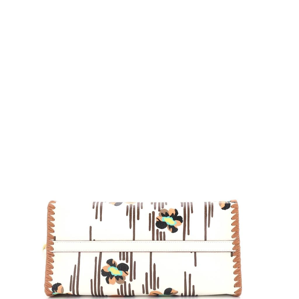 Prada Paradigme Tote Whipstitch Printed Leather Medium 3