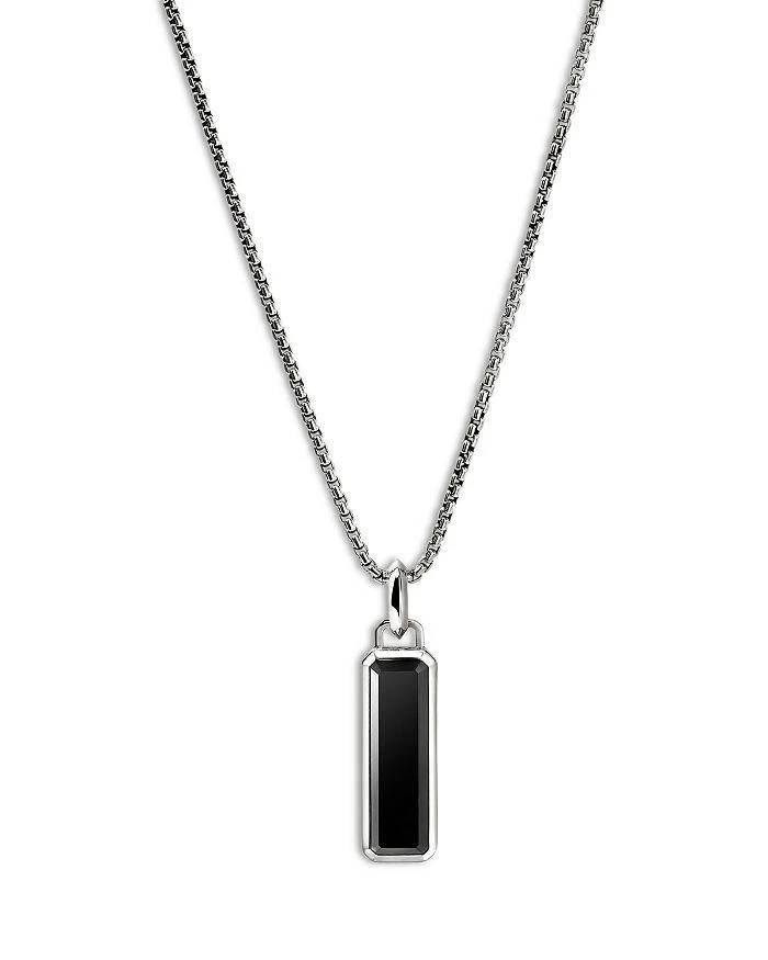John Hardy Men
s Sterling Silver Modern Talisman Onyx Pendant Necklace, 22"