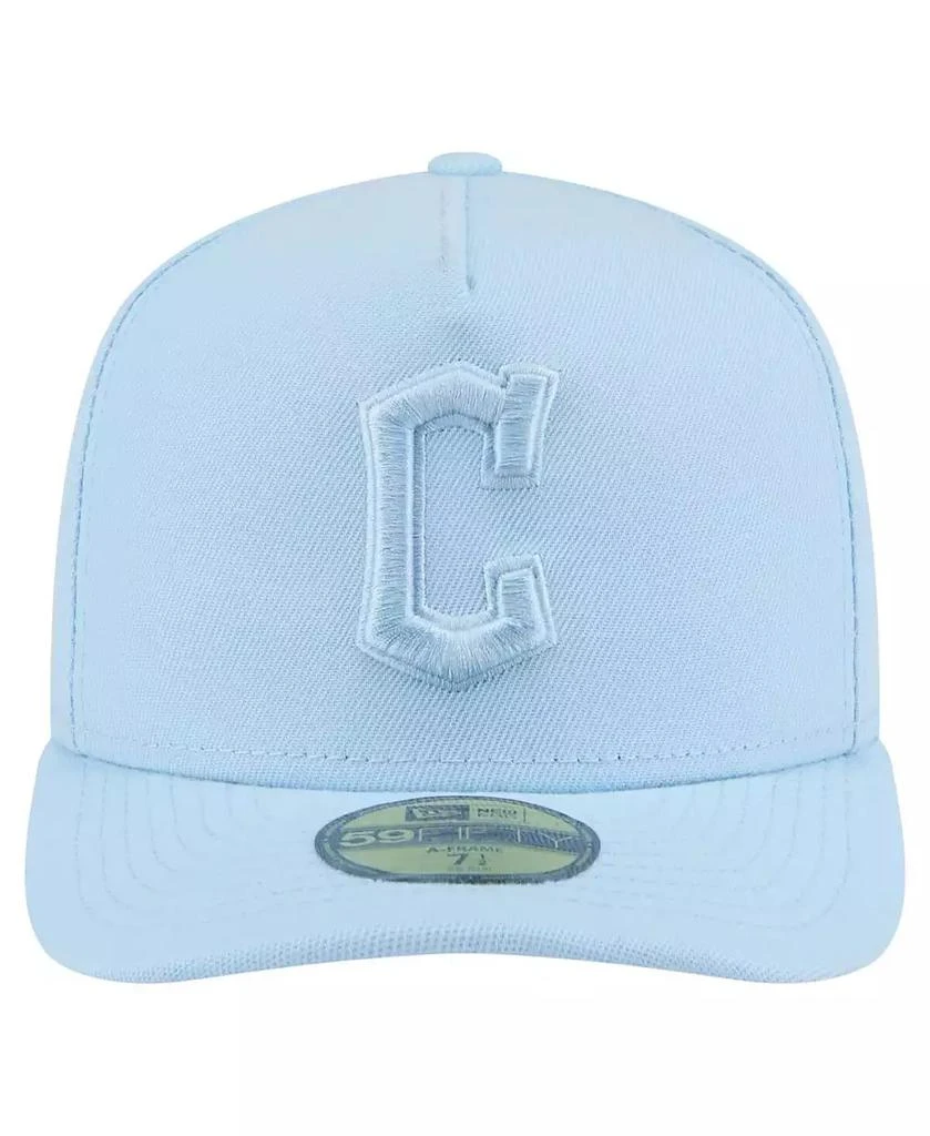 New Era Men's Light Blue Cleveland Guardians Color Pack A-Frame 59FIFTY Fitted Hat 2