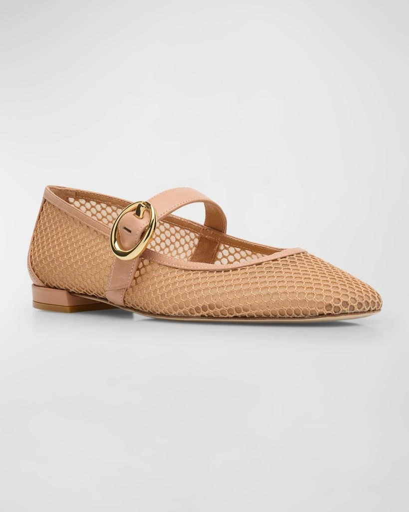 Stuart Weitzman Arabella Mesh Mary Jane Ballerina Flats 3