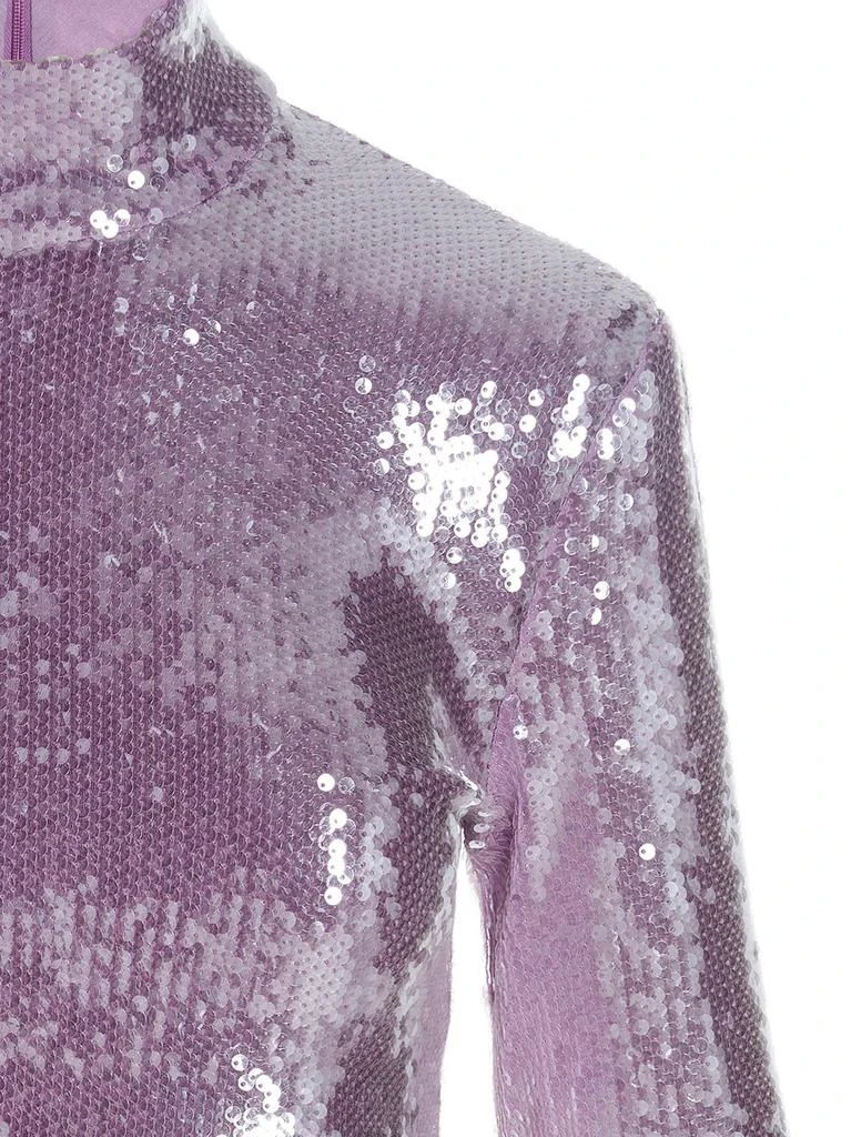 ROTATE Birger Christensen ROTATE Sequinned High-Neck Cropped Top 4