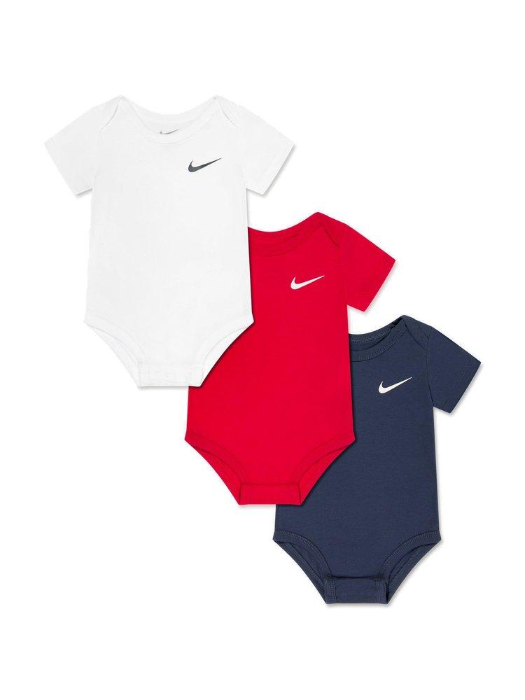 NIKE Nike Kids Swoosh Logo Printed Three Pack Bodysuit