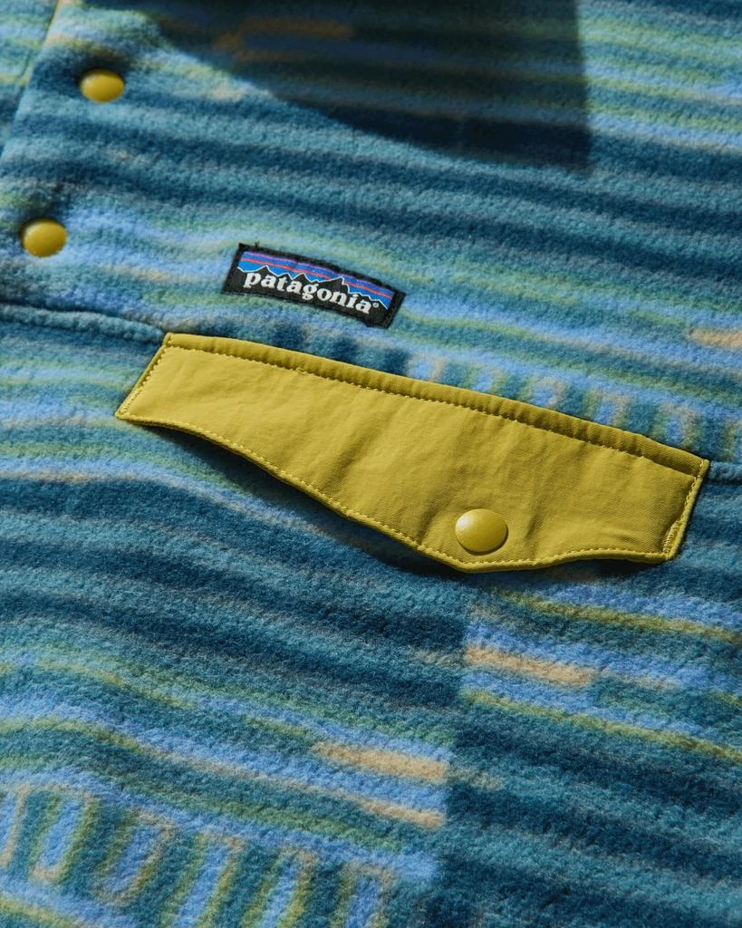 Patagonia Men
s Lightweight Synchilla Snap-T Fleece Pullover Quilty Fitz / Wetland Blue 4