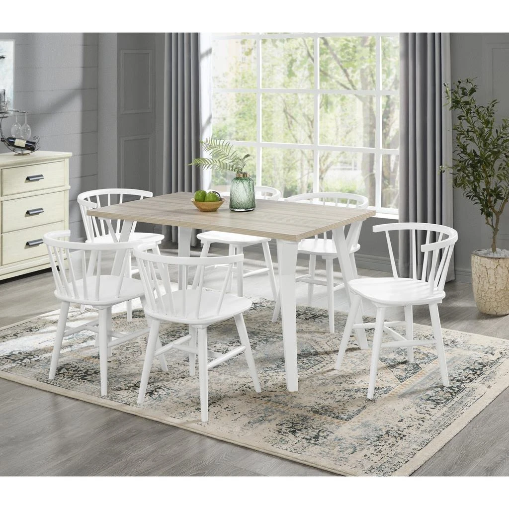 Streamdale Furniture Streamdale Alwynn 7-Piece Dining Set: Table 
6 Windsor Chairs