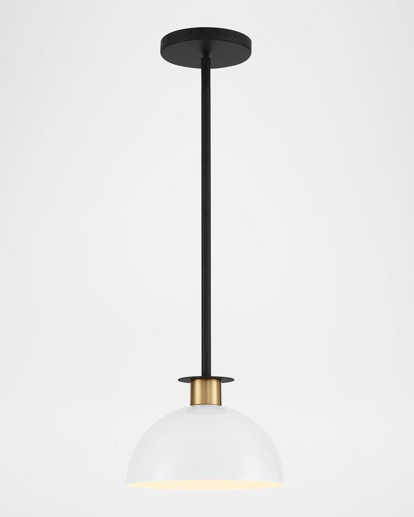 Crystorama Gigi 1-Light Black and Aged Brass Mini Pendant