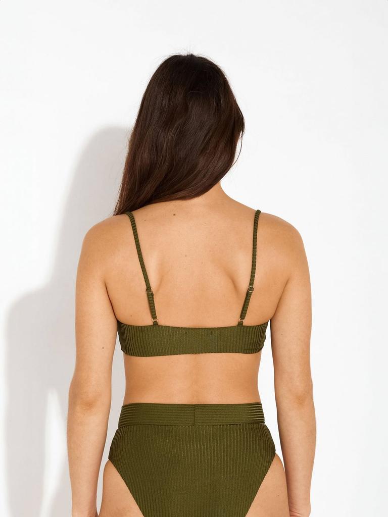 Albertine Haut De Maillot Alia - Kaki Folk