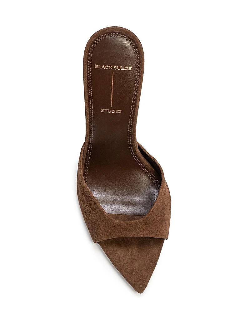 Black Suede Studio Brea Suede Mules 6