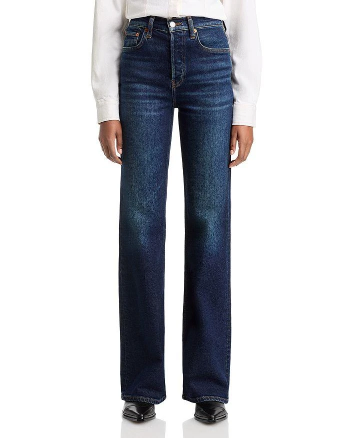 Re/Done 70s High Rise Bootcut Jeans in Barely Worn 7