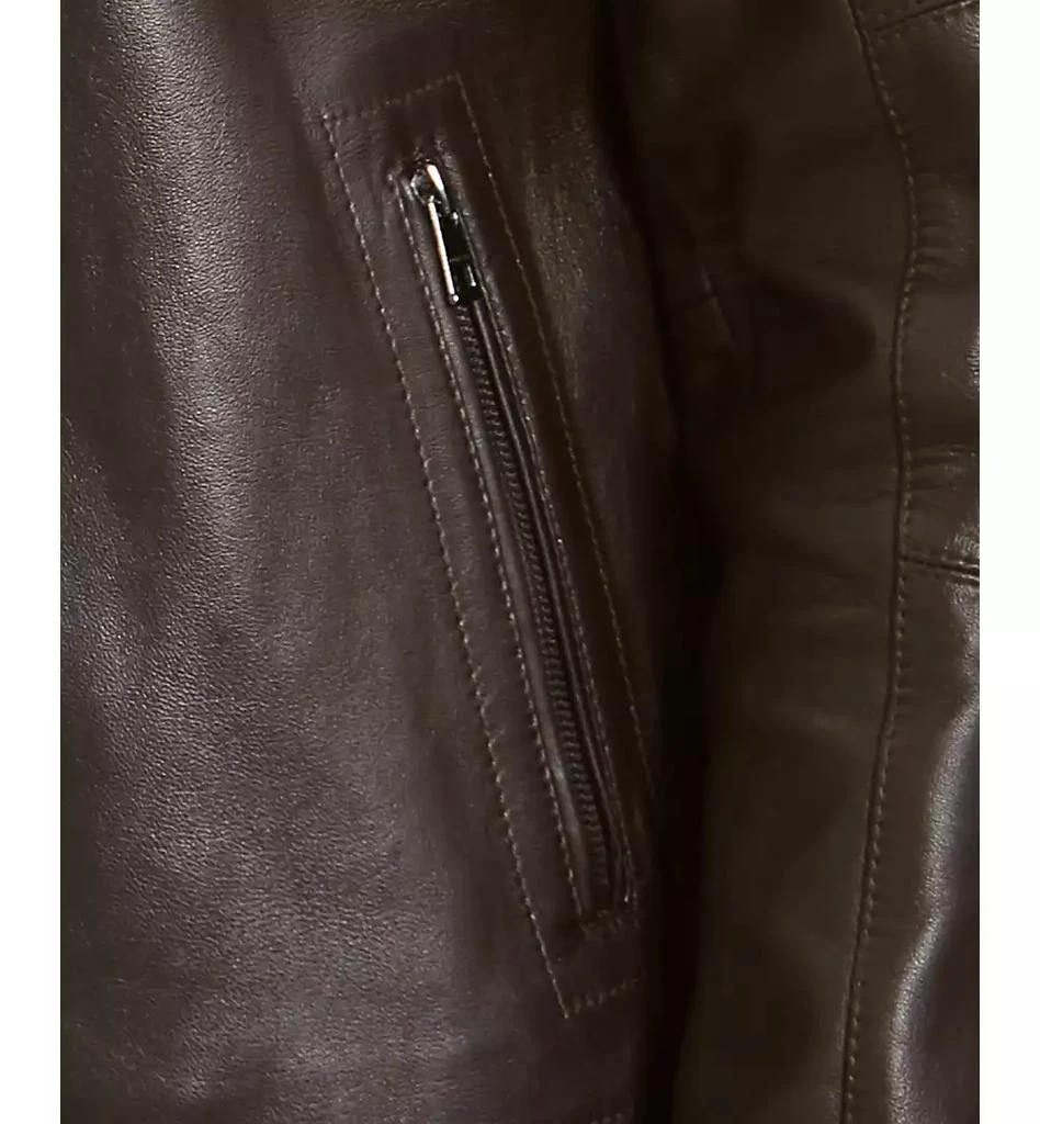 Michael Kors Men's Leather Racer Jacket, Created for Macy's 3