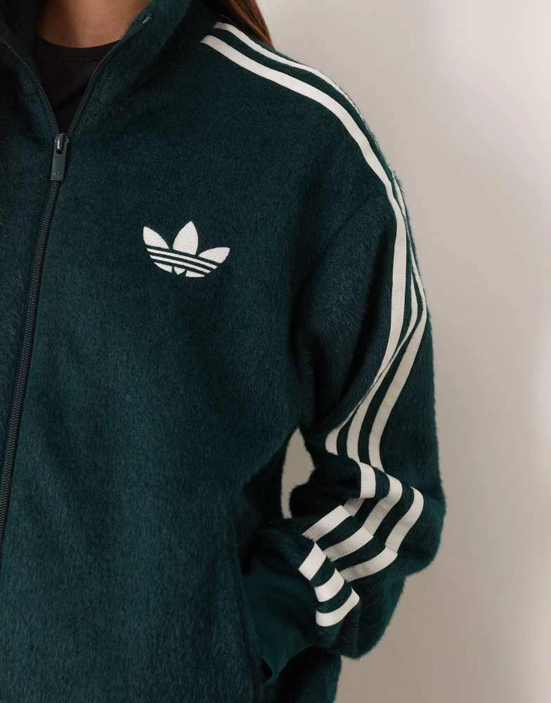 Adidas adidas Originals Firebird mohair track top in green 3