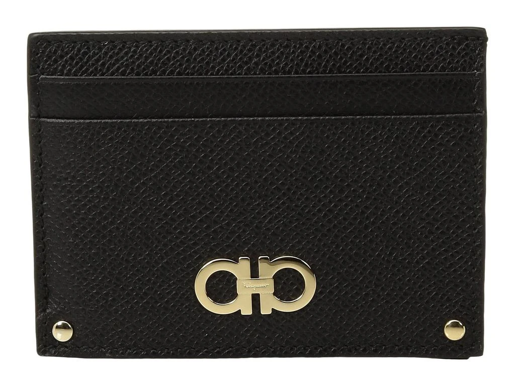 Salvatore Ferragamo Gancini Logo Leather Card Case 1