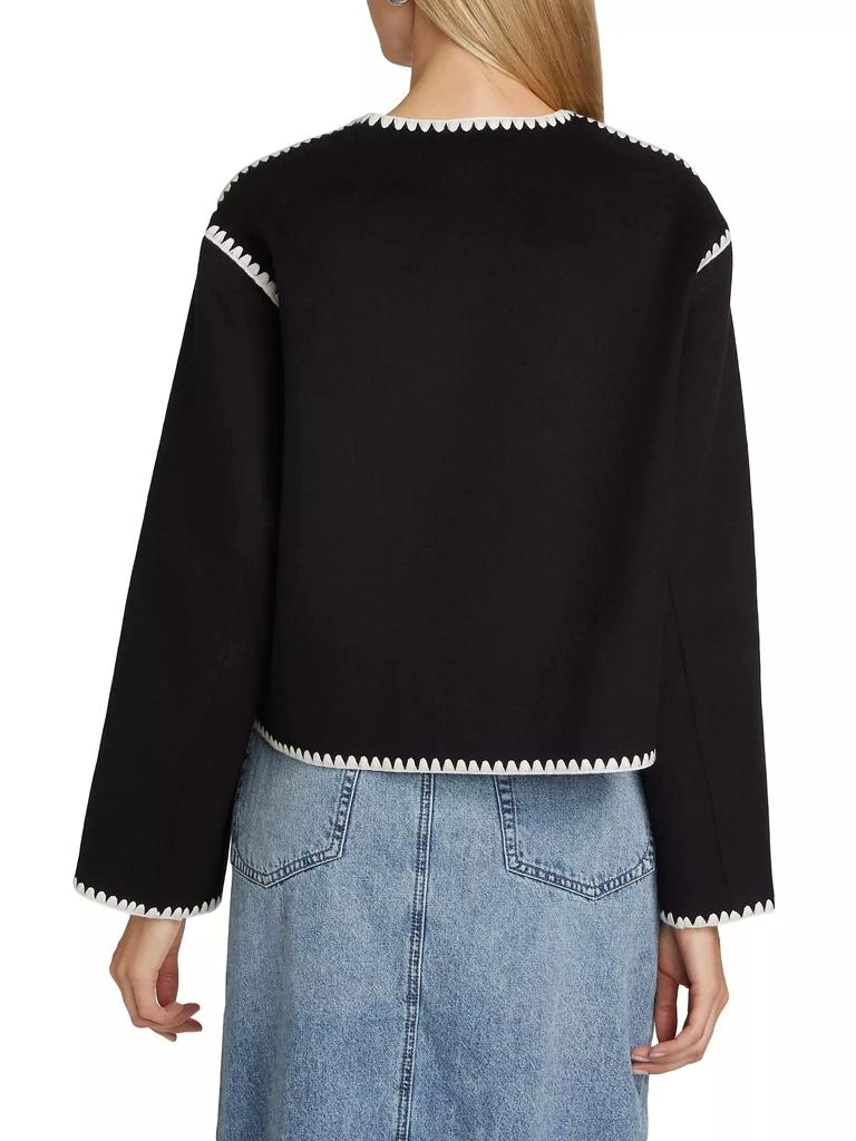 Rails Melanie Contast-Trim Wool-Blend Sweater 5