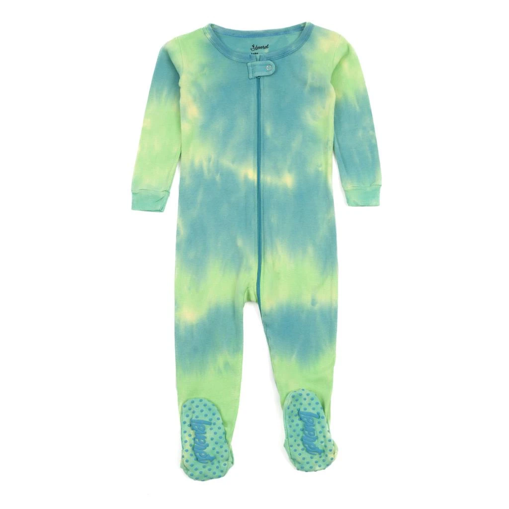 Leveret Kids Footed Cotton Pajamas Tie Dye Boys 1