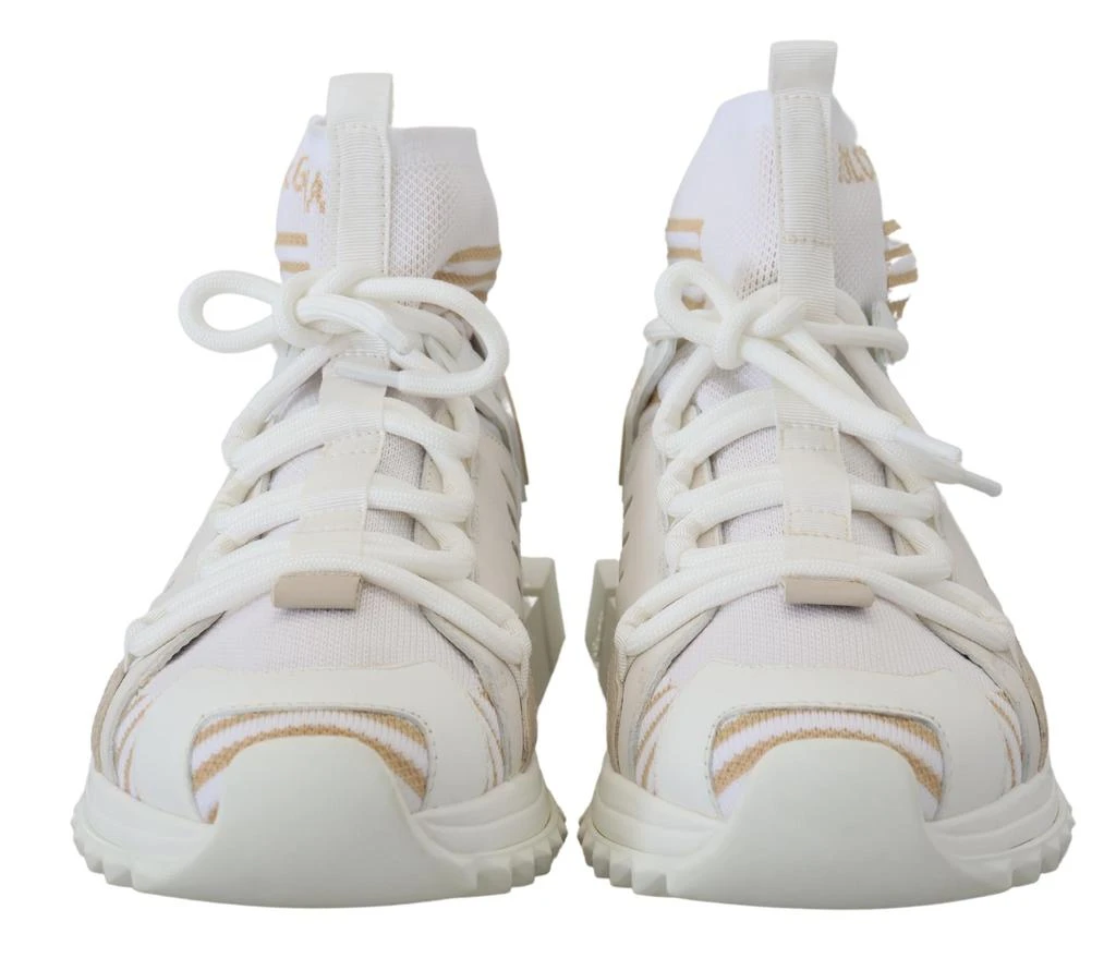 Dolce & Gabbana Dolce & Gabbana White Beige Sorrento Sneakers Shoes 6