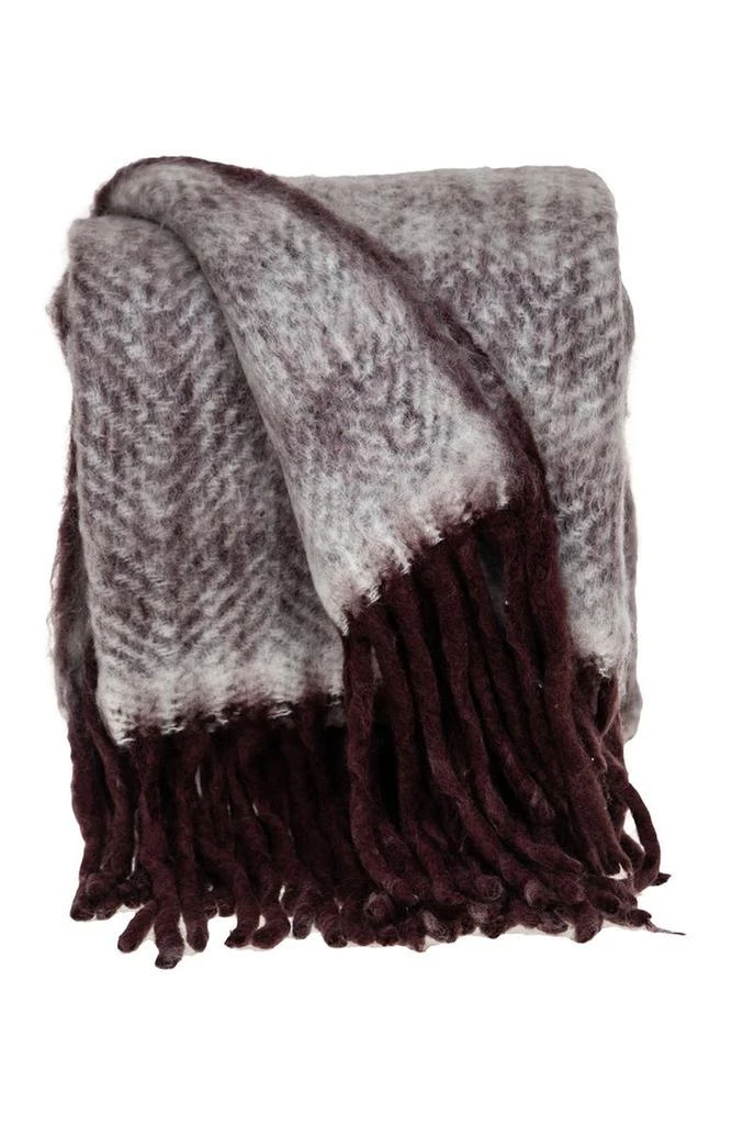 PARKLAND COLLECTION Nagar Transitional Purple 52" x 67" Woven Handloom Throw Blanket 4