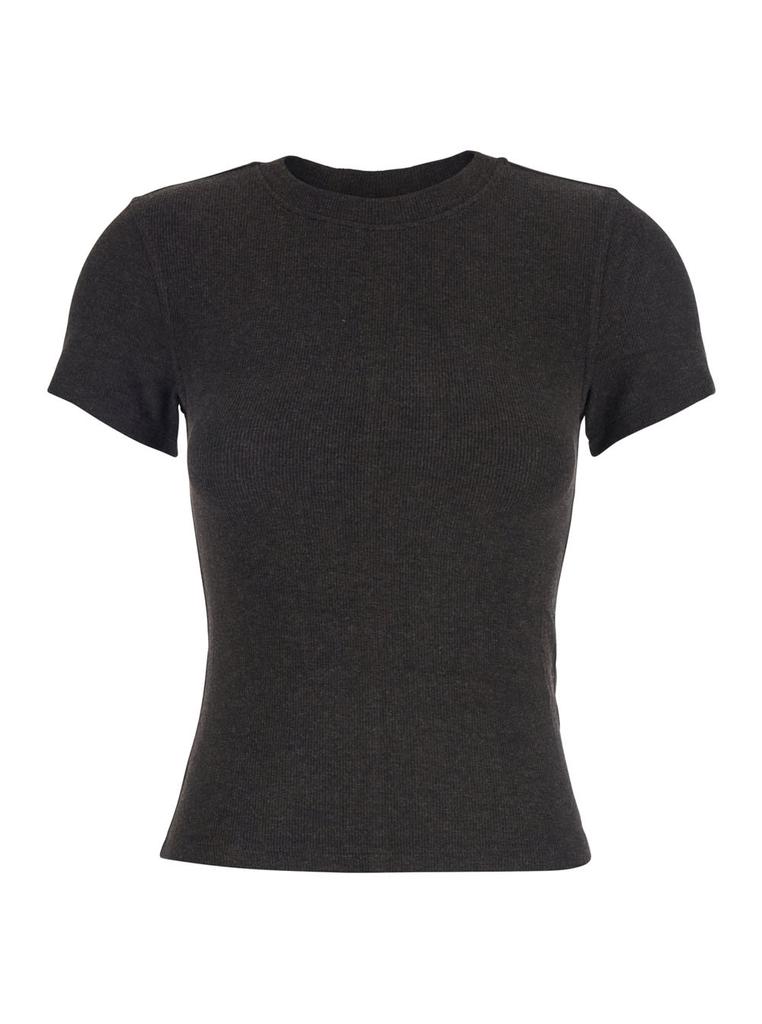 Rhinestone-Embellished Logo Fitted T-Shirt – On Sale Now