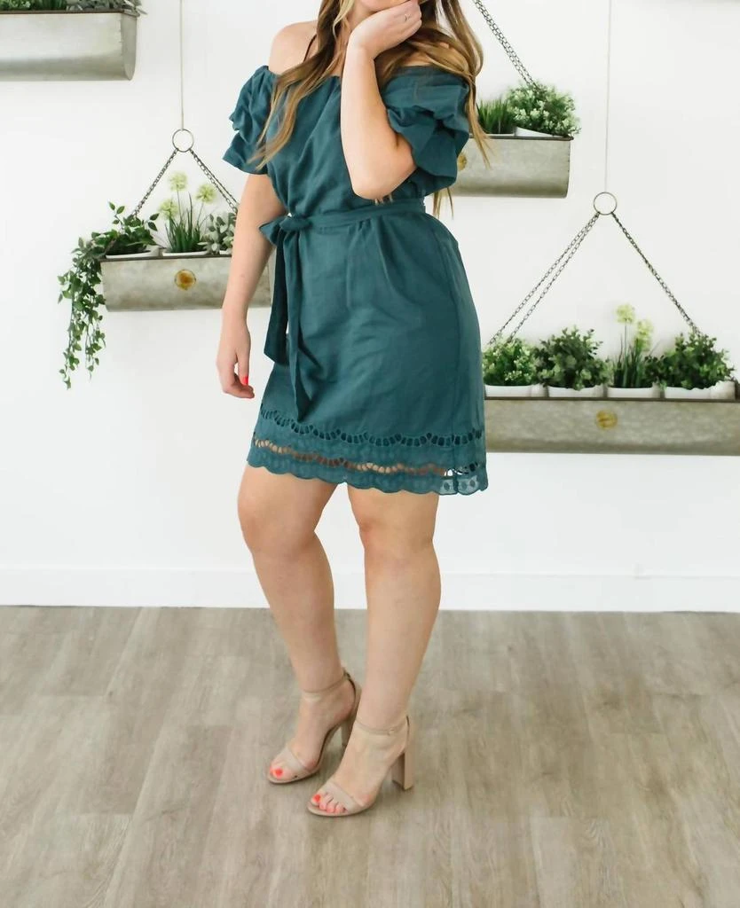 B Collection by Bobeau Diem Off-The-Shoulder Dress In Blue 2