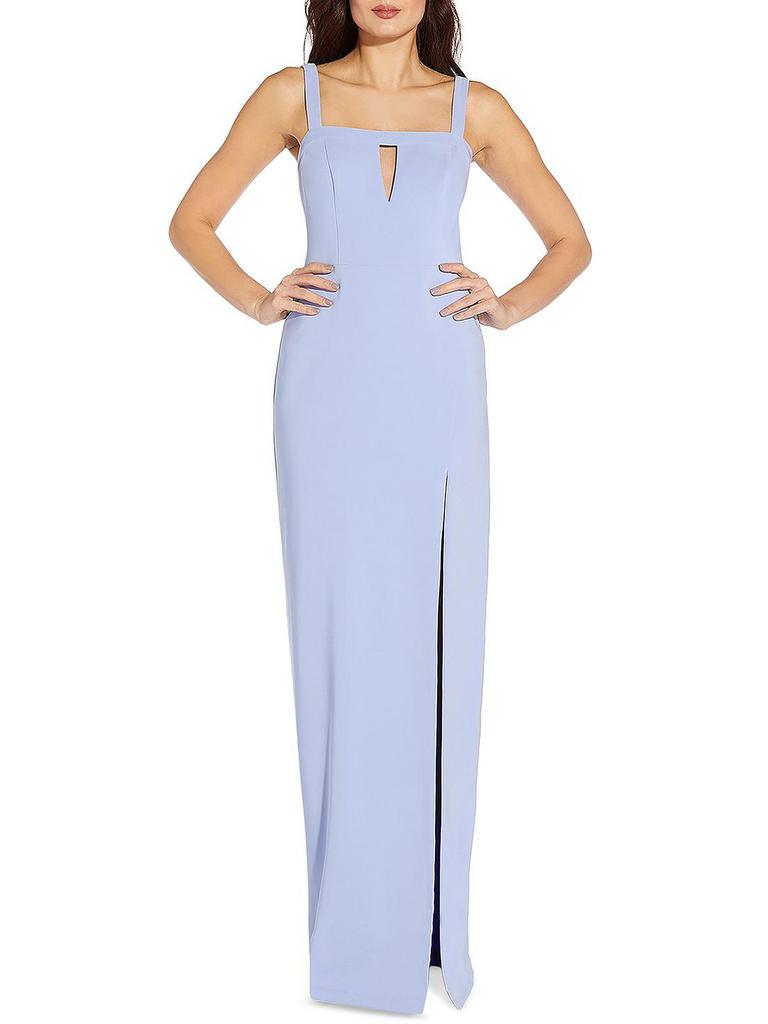 Aidan Mattox Womens Cut-Out Column Evening Dress