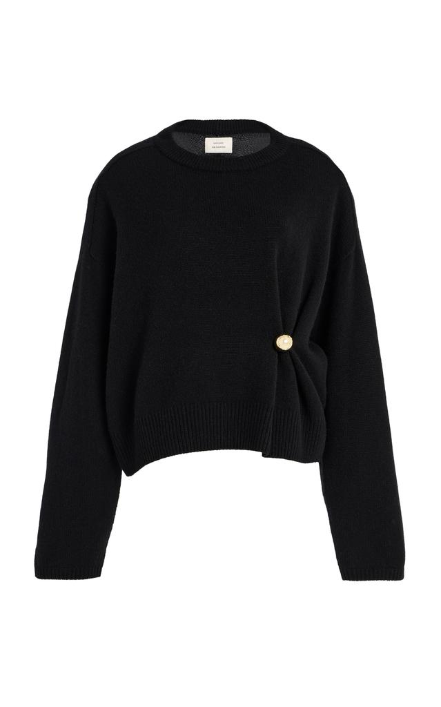 Loulou de Saison Loulou de Saison - Bill Draped Cashmere Sweater - Black - XS - Moda Operandi