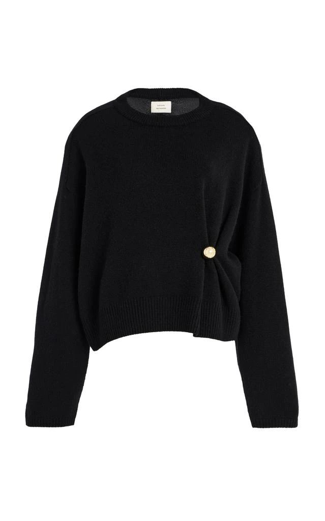 Loulou de Saison Loulou de Saison - Bill Draped Cashmere Sweater - Black - S - Moda Operandi 1