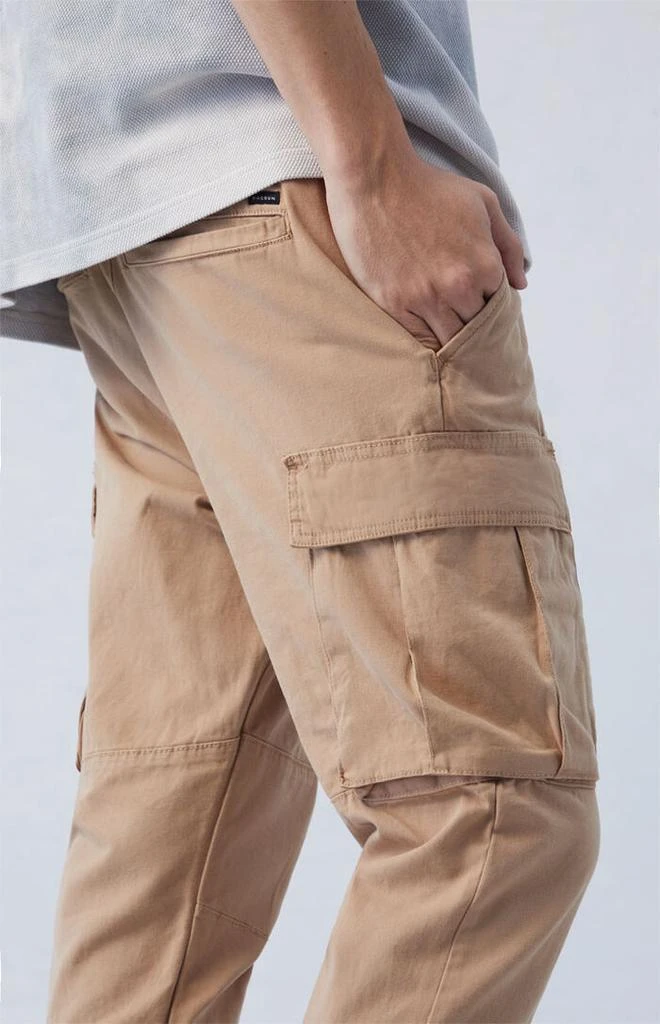 PacSun Eco Stretch Canvas Khaki Slim Cargo Pants 3