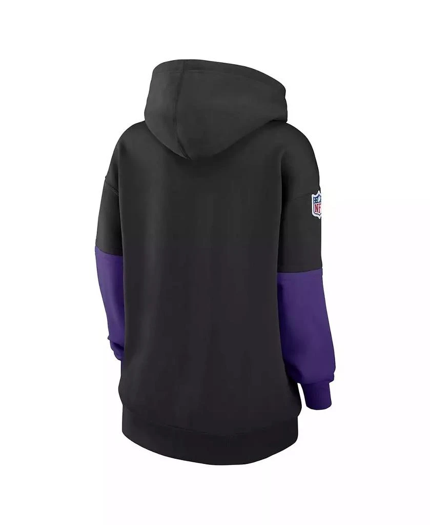 NIKE Women's Black Minnesota Vikings 2024 Sideline Essential Fleece Pullover Hoodie 2
