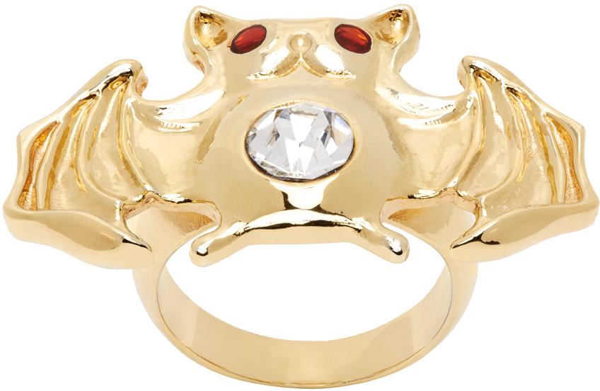 CHOPOVA LOWENA Gold Bat Ring