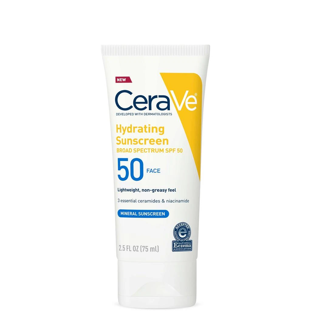 CeraVe CeraVe 100% Mineral Hydrating Face Sunscreen SPF 50 1