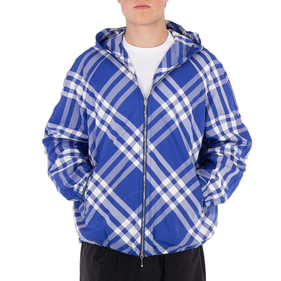 Burberry Check-Pattern Hooded Zip-Up Polyamide Jacket 1