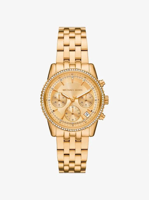 Michael Kors Mini Bryant Pavé Gold-Tone Watch 1
