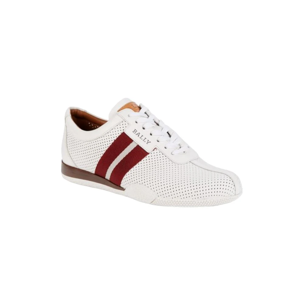 Bally Frenz Men's 6233822 White Perforated Leather Sneakers 1