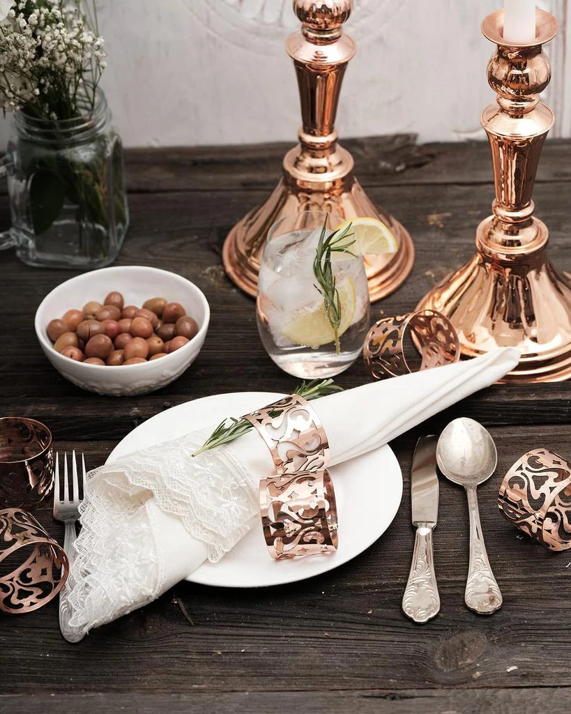 Coppermill Kitchen Vintage Inspired Napkin Rings, Set of 4 3