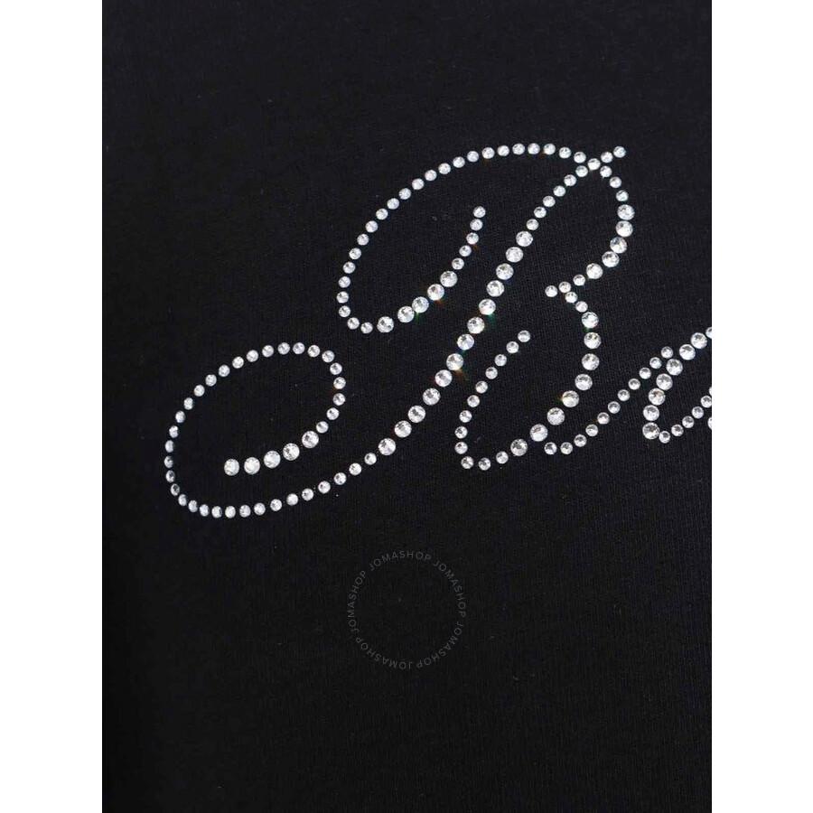 Rhinestone-Embellished Logo Fitted T-Shirt – On Sale Now