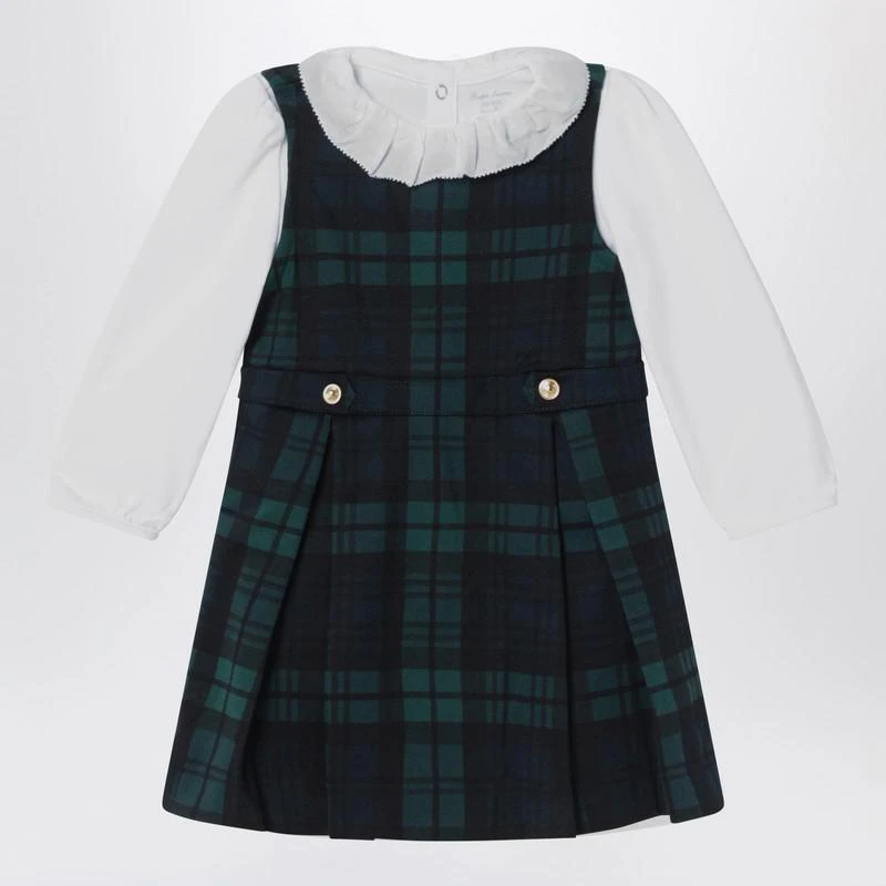 green emerald velvet dress Ella Tartan Flared Dress by Voodoo Vixen