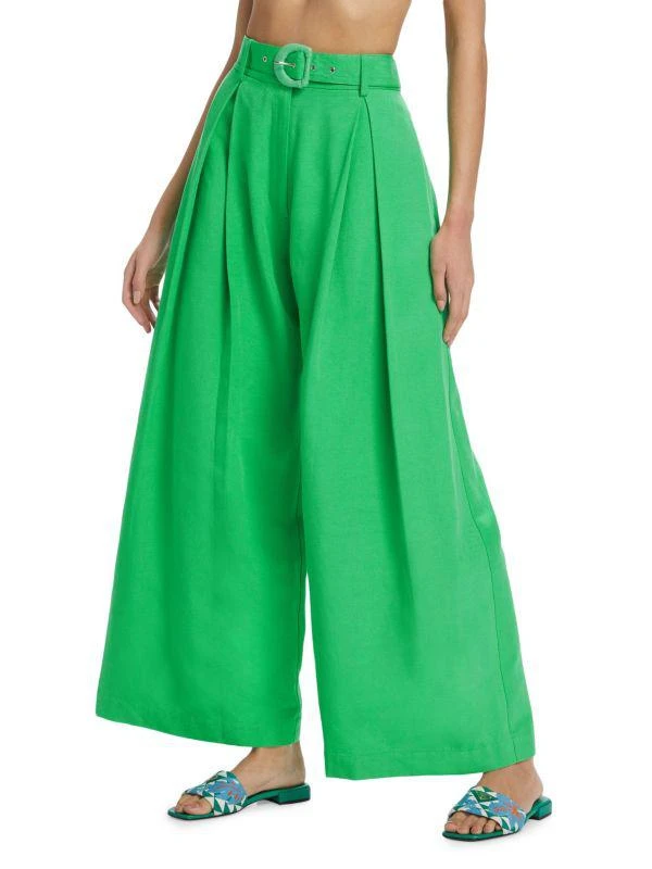 Farm Rio Tailored Pleat-Front Pants 3