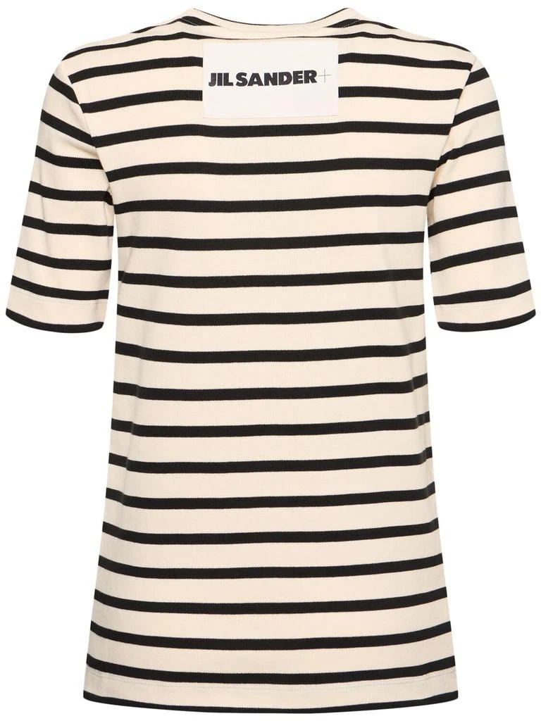 JIL SANDER Logo Striped Cotton Jersey T-shirt 3