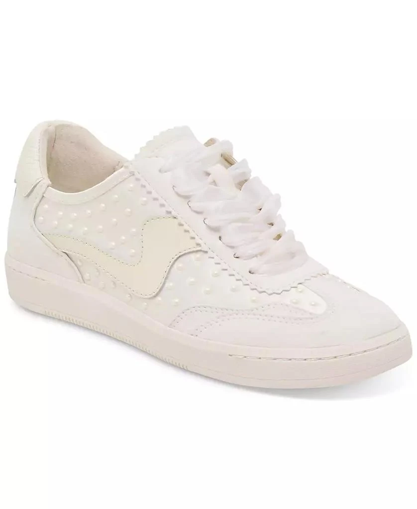 Dolce Vita Women's Notice Pearl Mesh Low Profile Lace-Up Sneakers 1