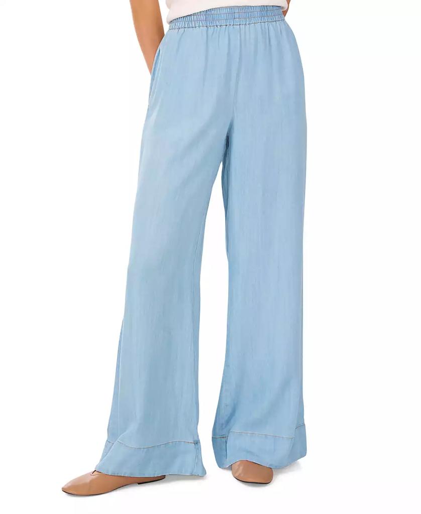 1. State Women's Chambray Drawstring Wide-Leg Pants