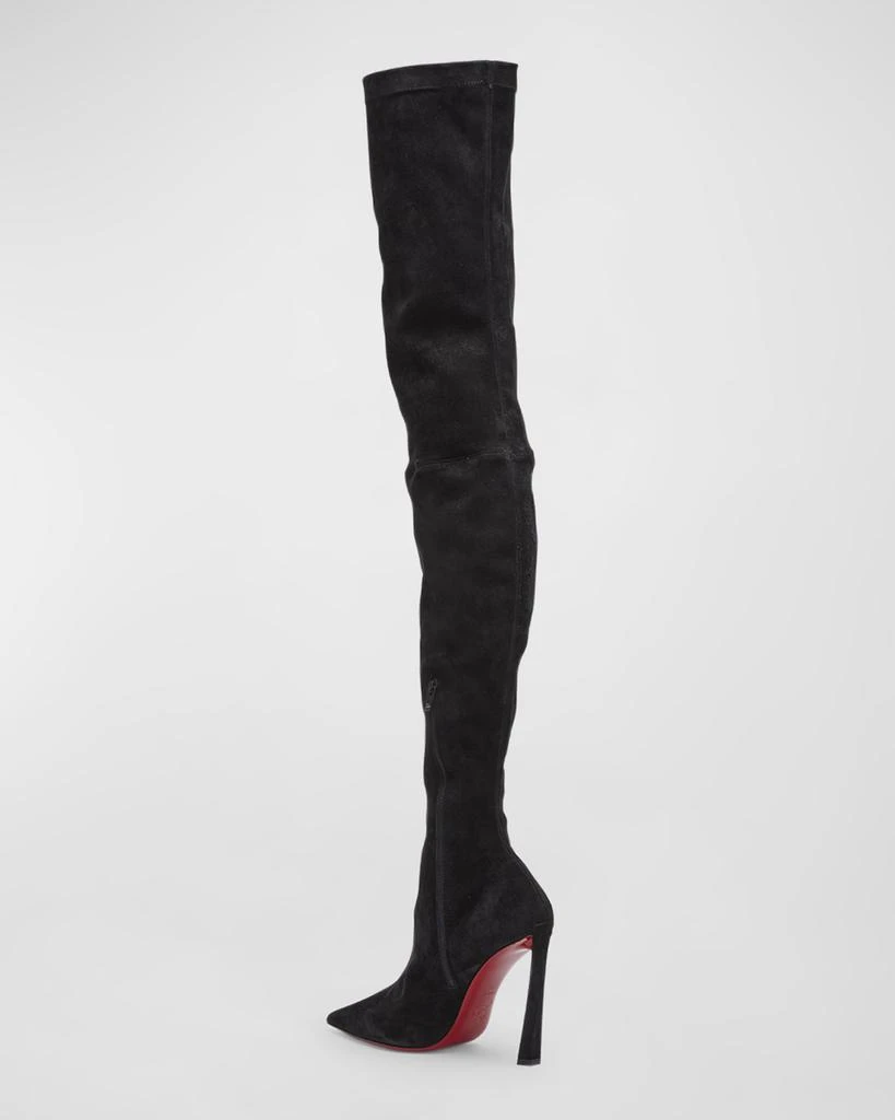 Christian Louboutin Condora Botta Alta Red Sole Suede Knee-Length Boots 3
