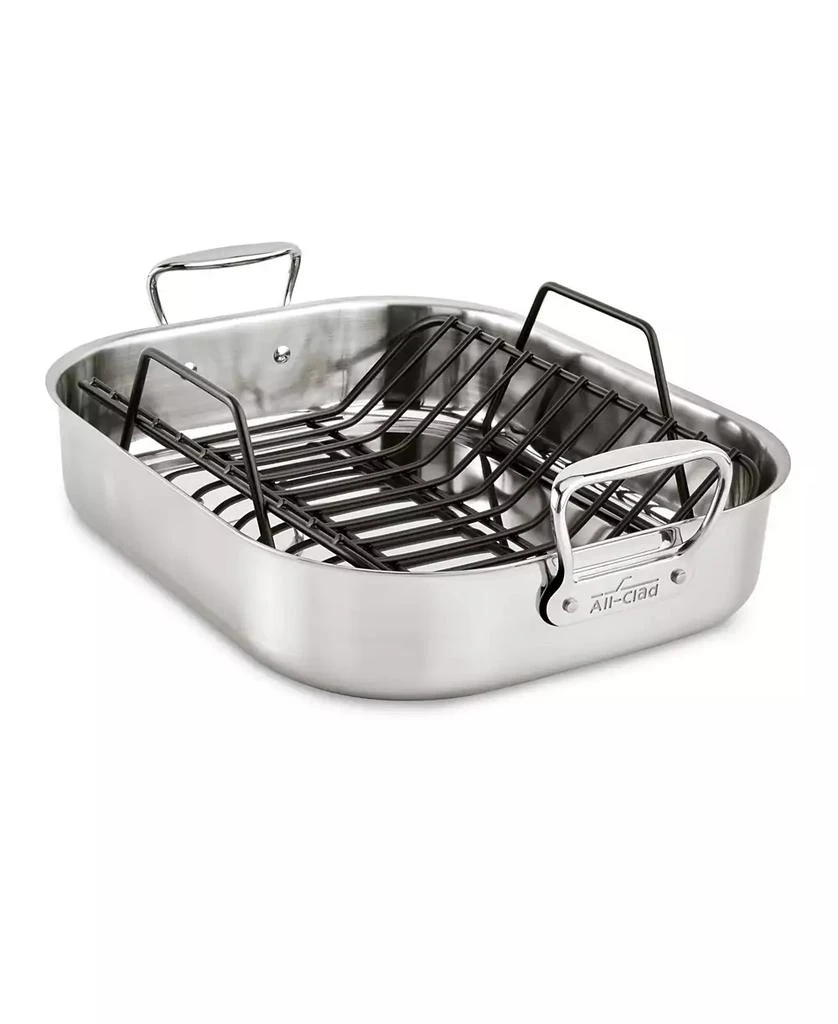 All-Clad Gourmet Accessories, Large Stainless Steel Roaster with Rack 1