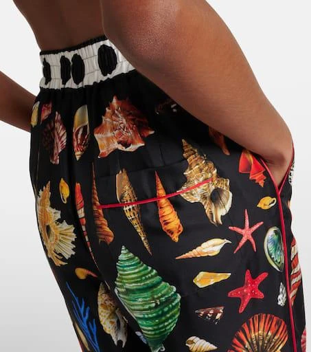 Dolce 
Gabbana Capri printed silk satin pants 6