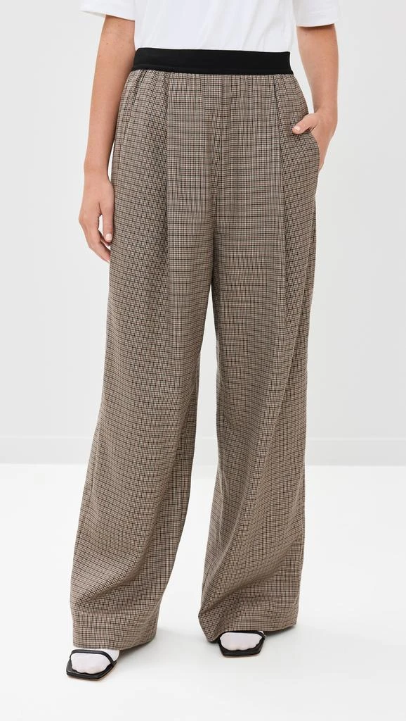 Tibi Thomas Check Marit Pull On Pants 1