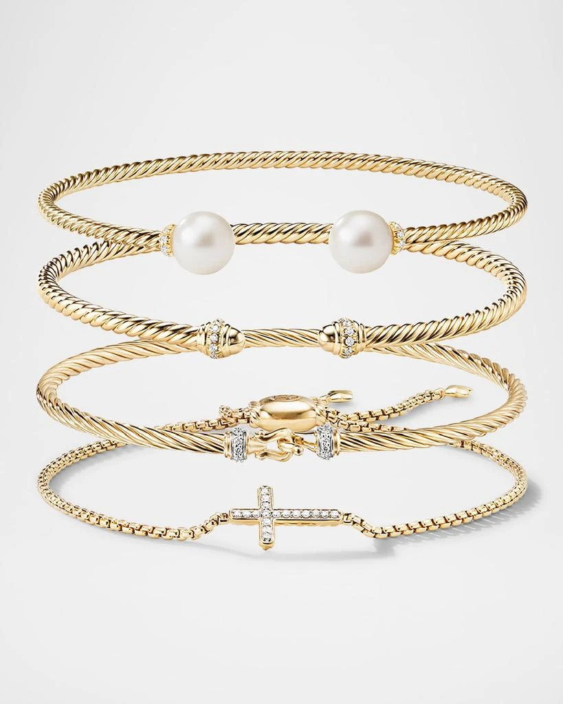 David Yurman Cablespira Bracelet with Gemstone in 18K Gold, 3mm 6