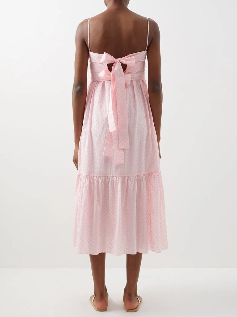 Loup Charmant Iliana Swiss-dot organic-cotton midi dress 5