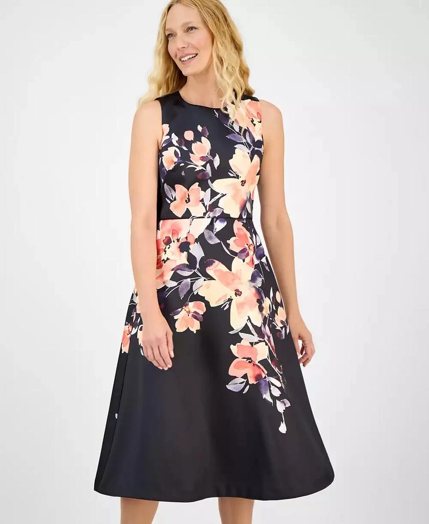 julia jordan Women's Printed Sleeveless Midi Dress 4